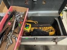 Assorted Tool Box with Sockets, Pliers, Level, and More Tools
