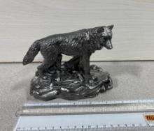 Wolf Pewter Ricker 1996 665/850 5" tall