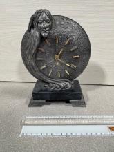 Indian Themed Clock Ricker 1988 104/ 500 8 1/2" Tall