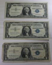 3- 1957 Silver Certificates, 1957, 1957A, 1957B, sells times the money
