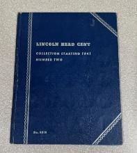Lincoln Head Cent Collection Book 1941-1961, 48 Coins
