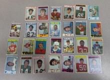 1972 Topps Football lot of 27 cards all crease free, nice