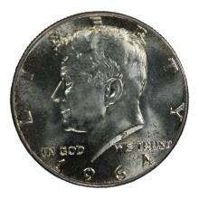 1964 Kennedy Half Dollar, 90% Silver, Reeded Edge, U.S. Mint