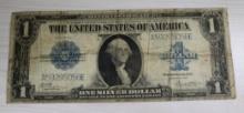 1923 $1 Silver Certificate, HORSE BLANKET Blue Seal, George Washington