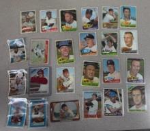 Vintage Baseball Lot of 24 , 1955 to 1971 most lower quality Brock, Colavito