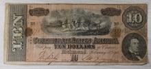 Confederate States $10 Banknote, Feb. 17, 1864