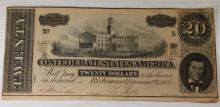 Confederate States $20 Banknote, 1864