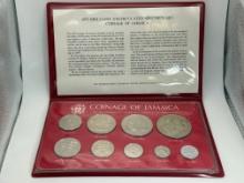 Franklin Mint Coinage of Jamaica 1979 Specimen Set, 9 Denominations, Brilliant Uncirculated