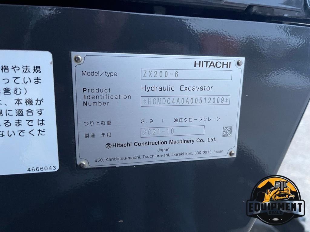 2022 Hitachi ZX200-6 Hydraulic Crawler Excavator