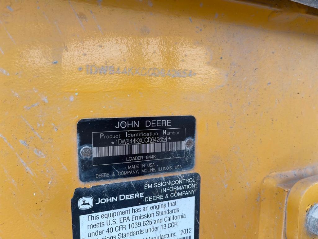 2012 John Deere 844K-II Wheel Loader