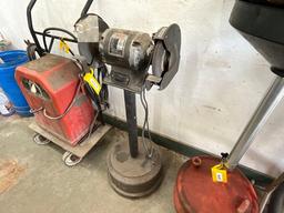 Buffalo 8in. grinder on stand