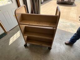 Rolling 2 sided metal cart