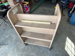 Rolling 2 sided metal cart