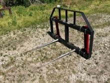 Tri-L 2-prong loader mounted bale spear