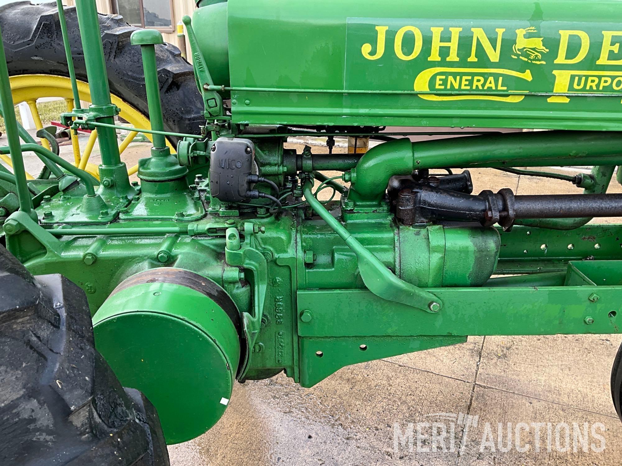 1938 John Deere B General Purpose gas tractor