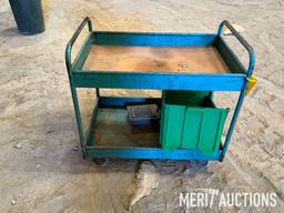 Metal roll around tool cart