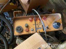 Vintage monitor for planter, gas can