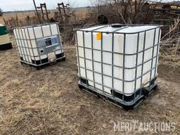 2 250 gal poly totes