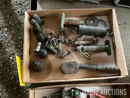(2) flats of hitch pins, hydraulic adaptors, etc