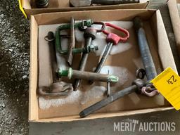 (2) flats of hitch pins, hydraulic adaptors, etc