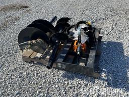 New Wolverine ADB-13-1218R Skidsteer Auger Attachment with 12in. and 18in. Bits
