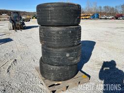 Set of 4 Michelin 445/50R22.5 Tires