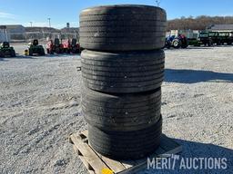 Set of 4 Michelin 445/50R22.5 Tires