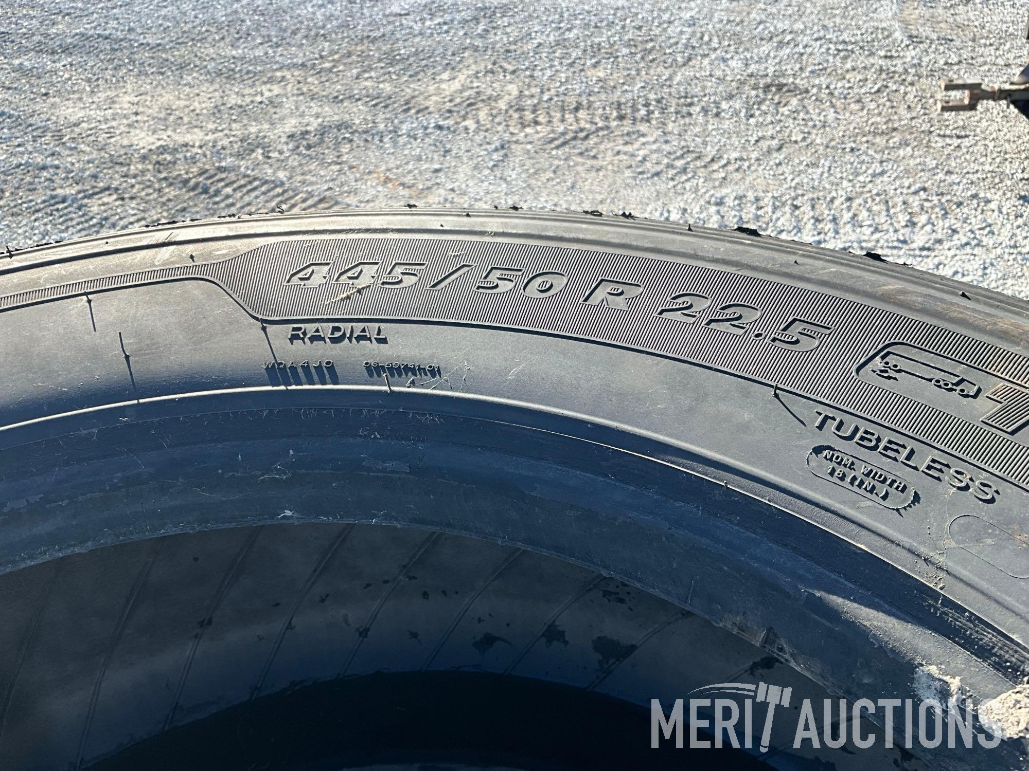 Set of 4 Michelin 445/50R22.5 Tires
