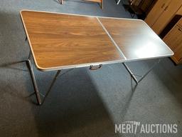 Steel folding table as pictured
