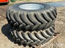 Pair of Tractor Tires on Rims