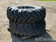 Pair of Tractor Tires on Rims