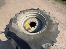 Pair of Tractor Tires on Rims