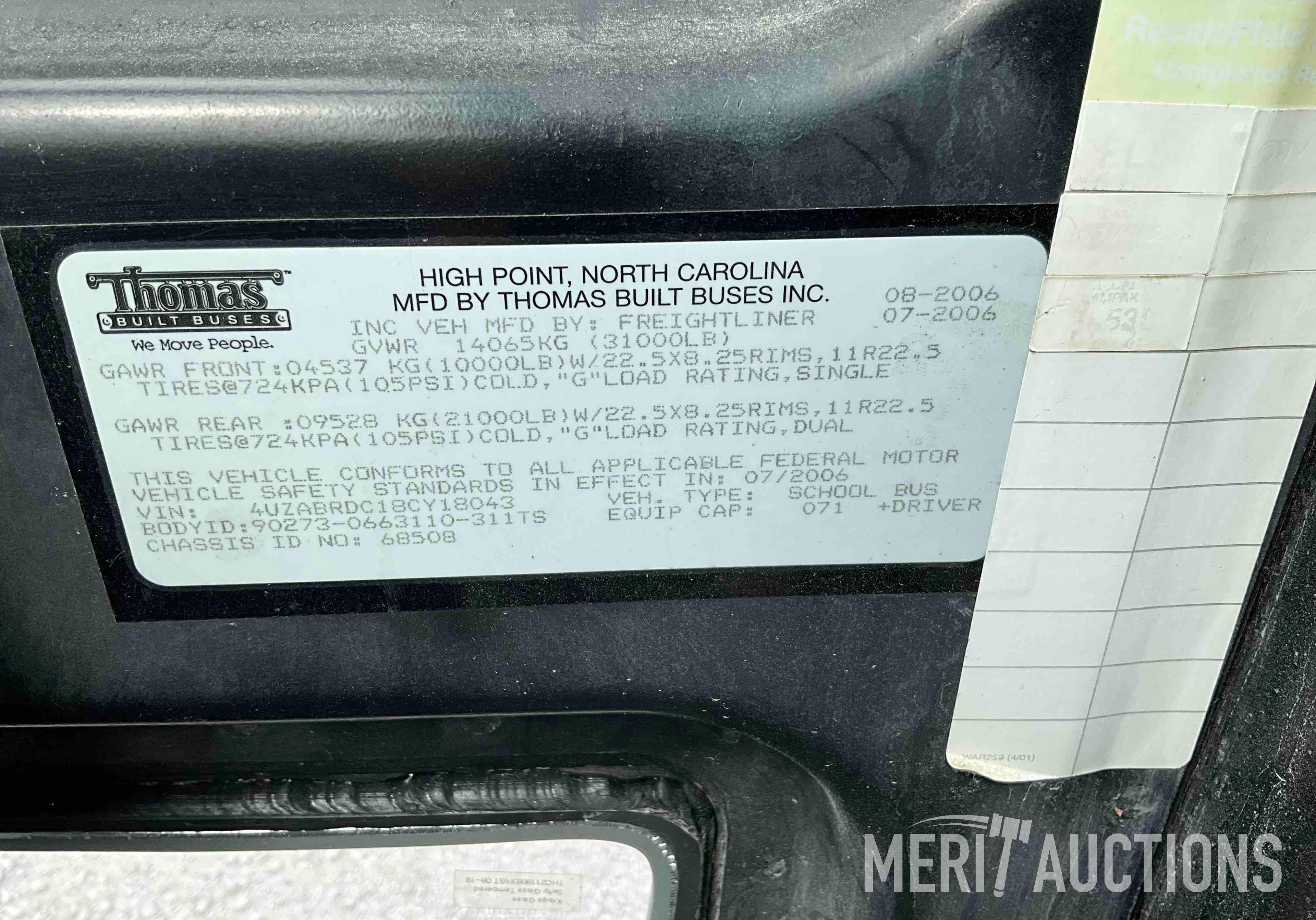 2008 Freightliner School Bus #27