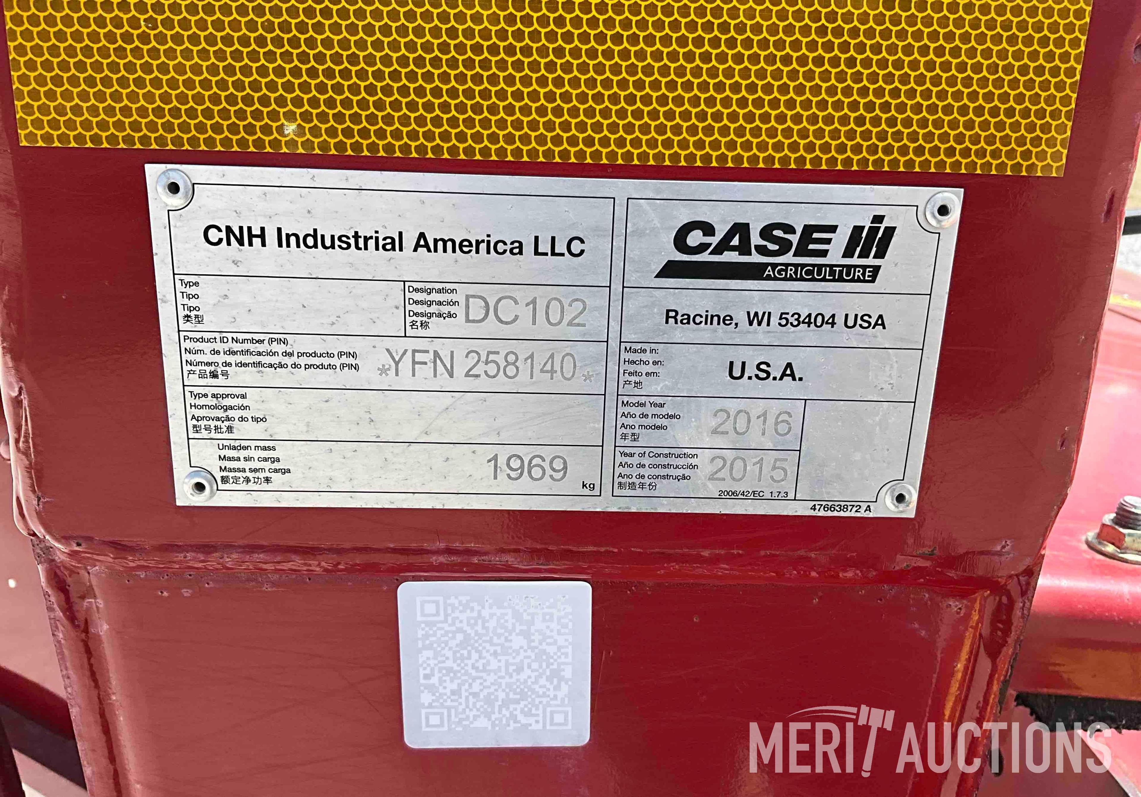 2016 Case IH DC 102 Rotary Disc Mower Conditioner