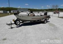 1985 17ft. Bass Tracker Guide Special V-17 Boat and Trailer