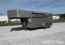 2004 Delta 6ft. 6in.x 16ft. GN Steel Livestock Trailer