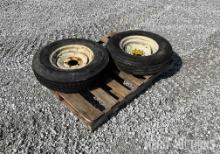 Set of (2) 15 Bolt Uni-Lug Rims and Tires