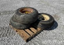 Set of (3) 11L-15 Uni-Lug Rims and Tires