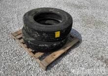 Set of (2) 255/80R22.5 Tires