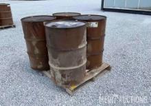 (4) Used Empty 55 Gallon Drums