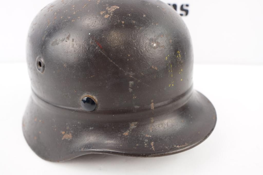 German WWII Luftshutz Beaded Helmet