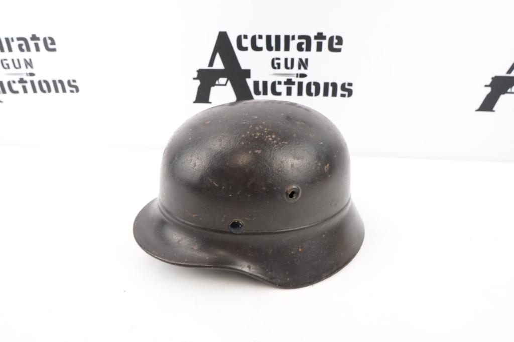 German WWII Luftshutz Beaded Helmet