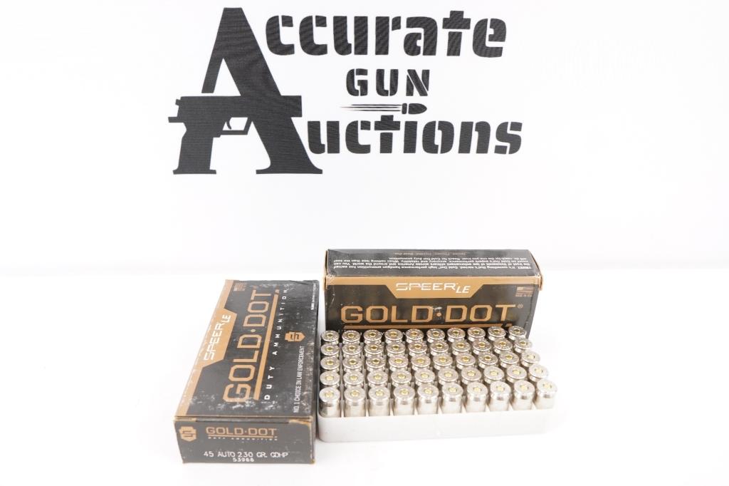 Speer  100 Rounds .45 GOLD DOT