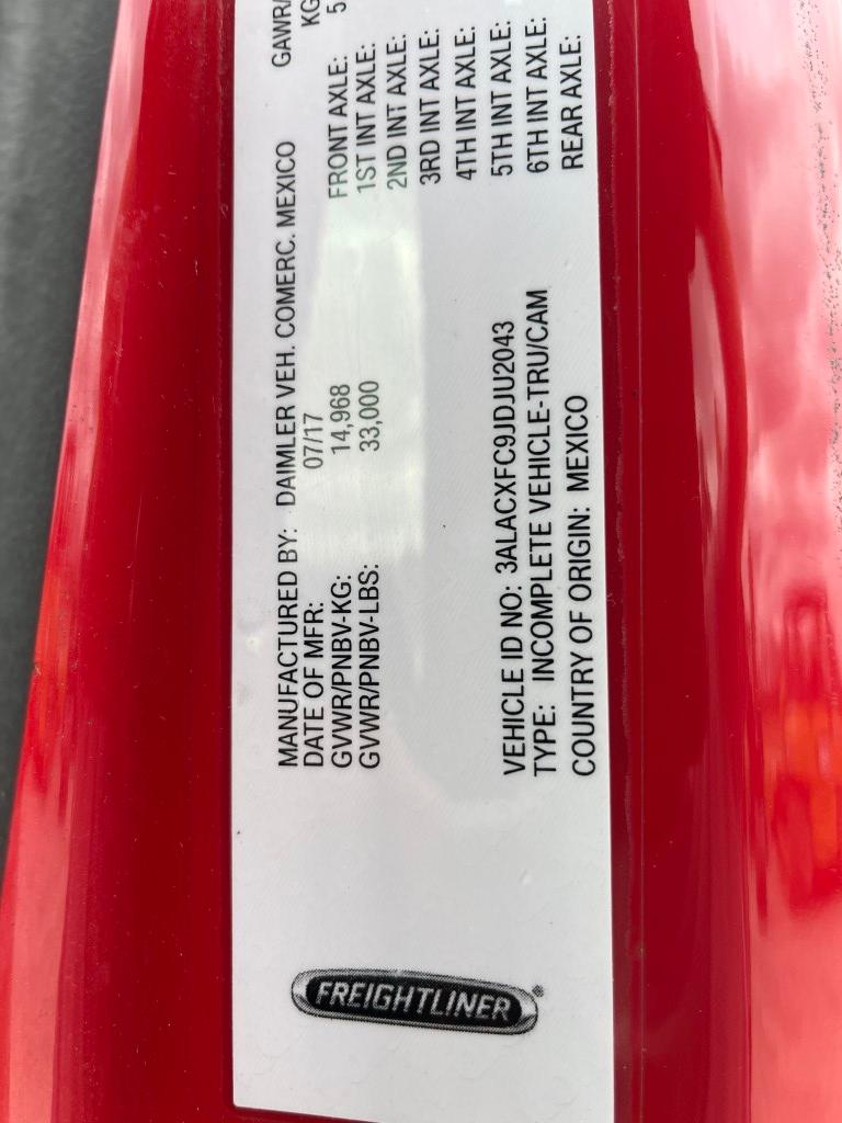 2018 FREIGHTLINER M2 106 CAB CHASSIS