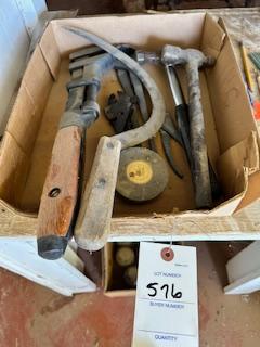 BOX OF ANTIQUE TOOLS