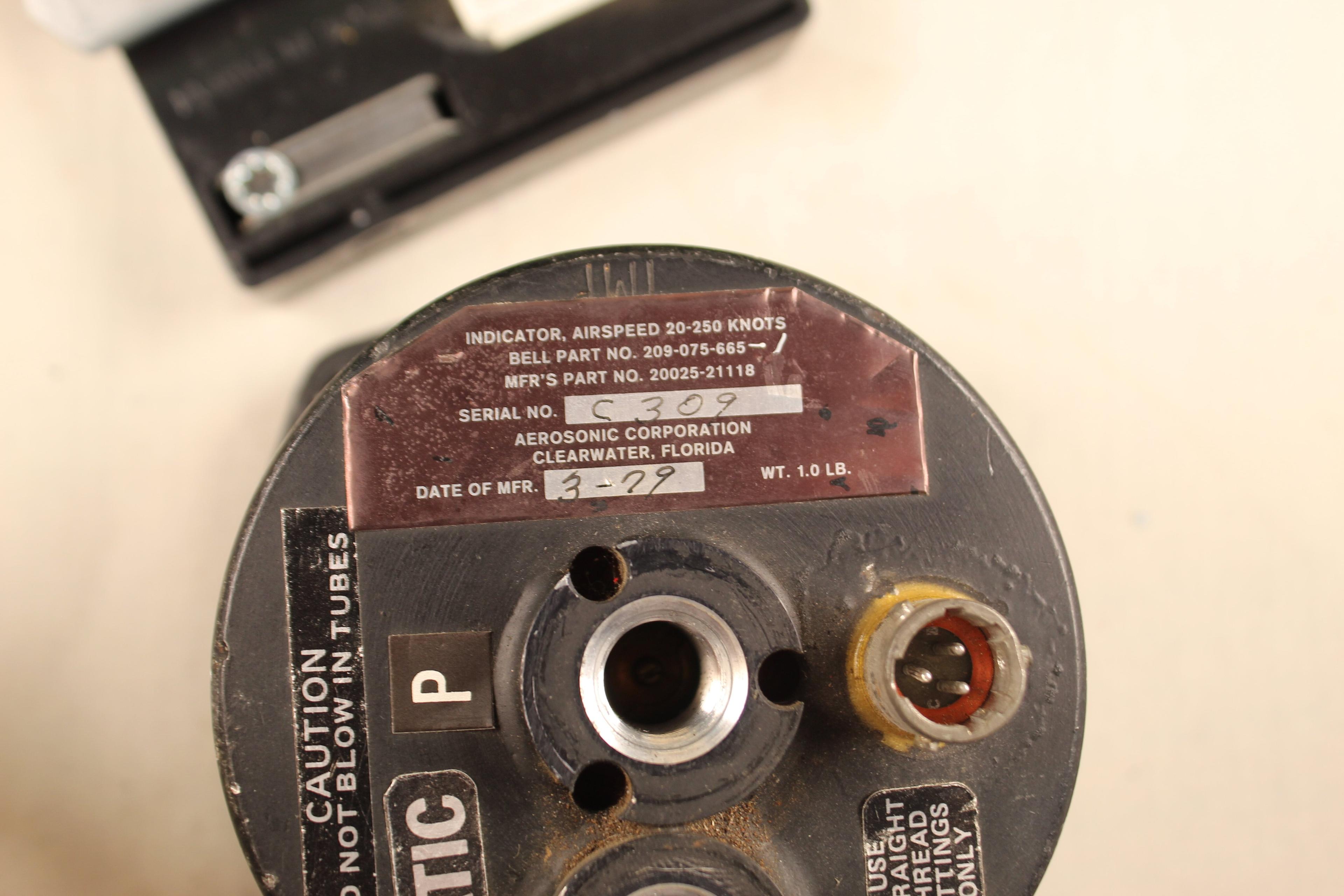 AeroSonic airspeed indicator PN 209 075 665