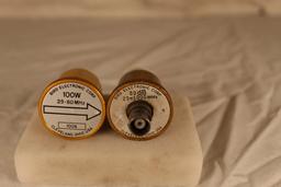 Lot of 2 Bird electronics Watt meter slugs 100 W 25 – 60 MHZ/500 W 25-1000 MHZ