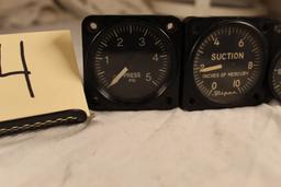 Lot of 3 pressure/suction/RPM indicators