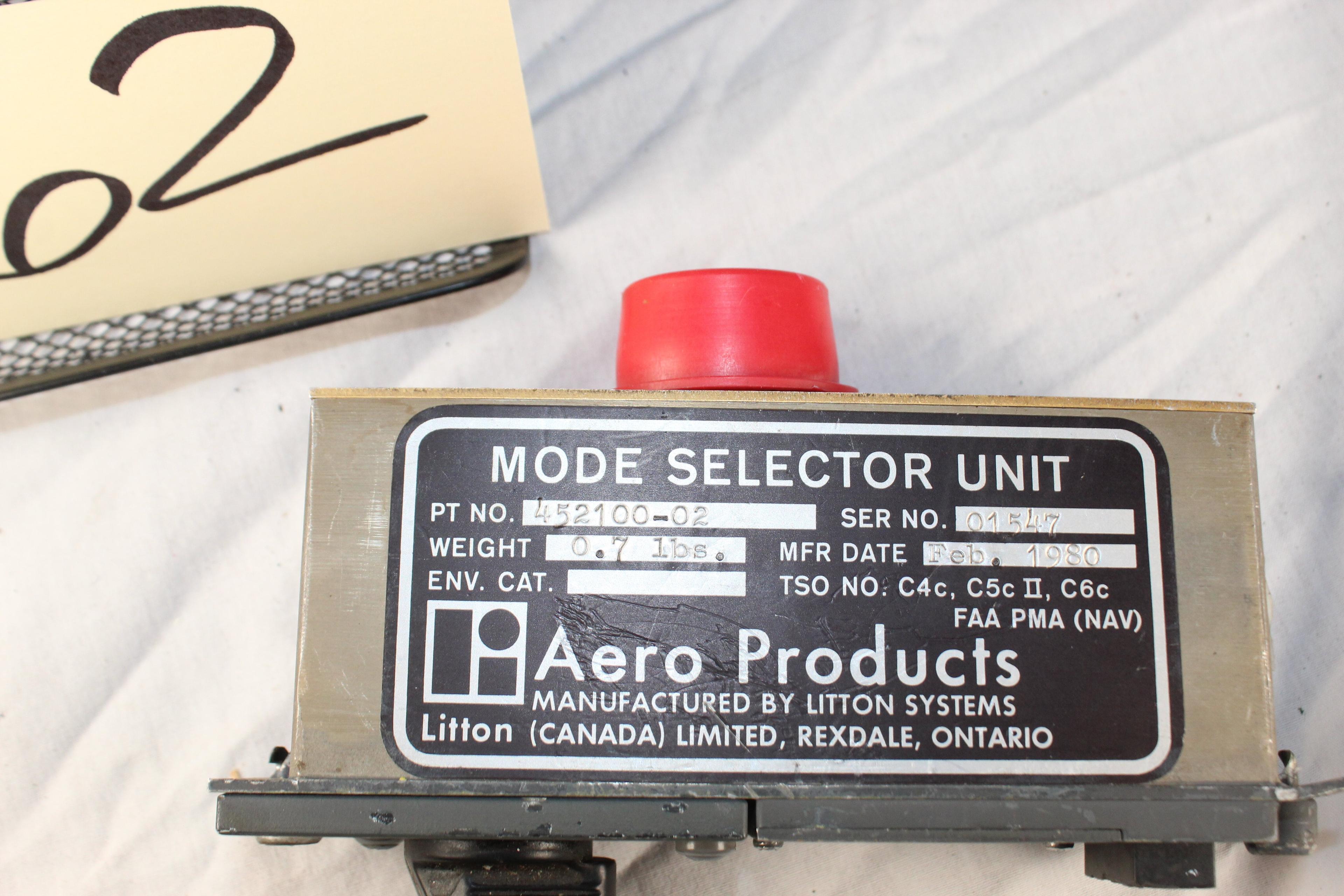 Aero products mode selector unit PN 452100-02