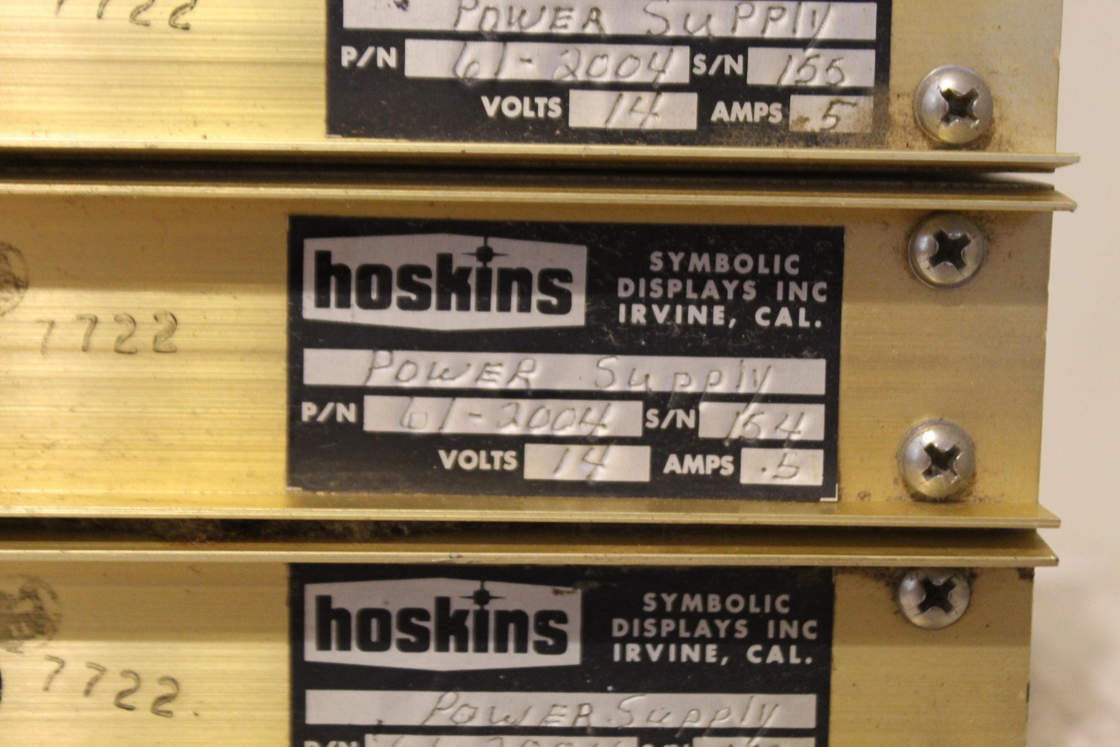 Lot Of 3 Hoskins Power Supply Pn 61-2004